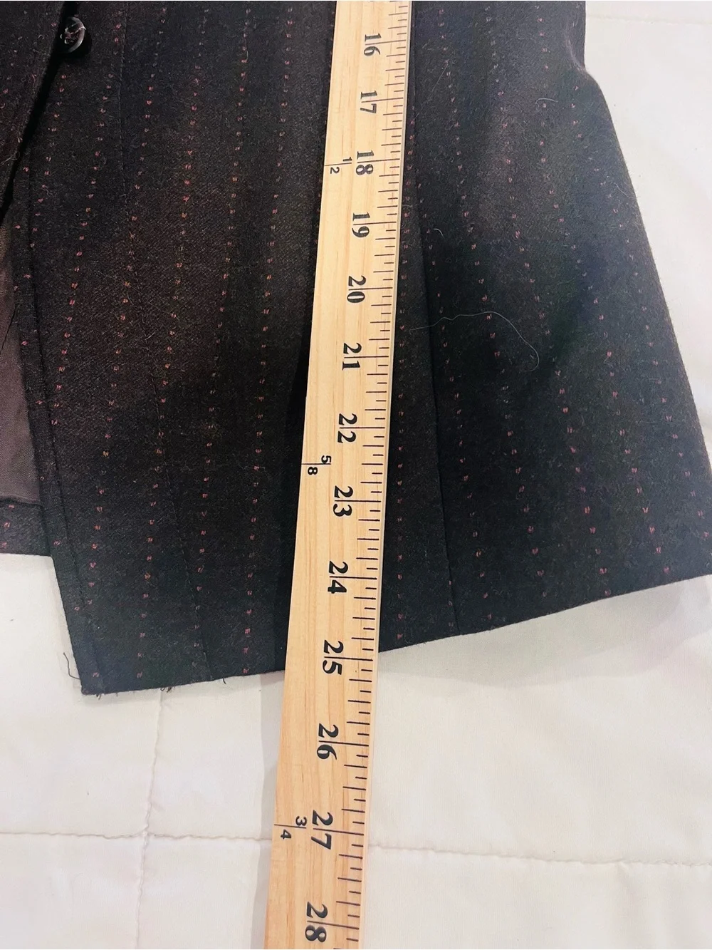 Brown Tailored 3 Button Wool Cashmere Blazer Size 4 Fitted Equestrian Academia